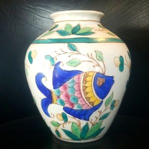 Vintage Asian Fish Vase